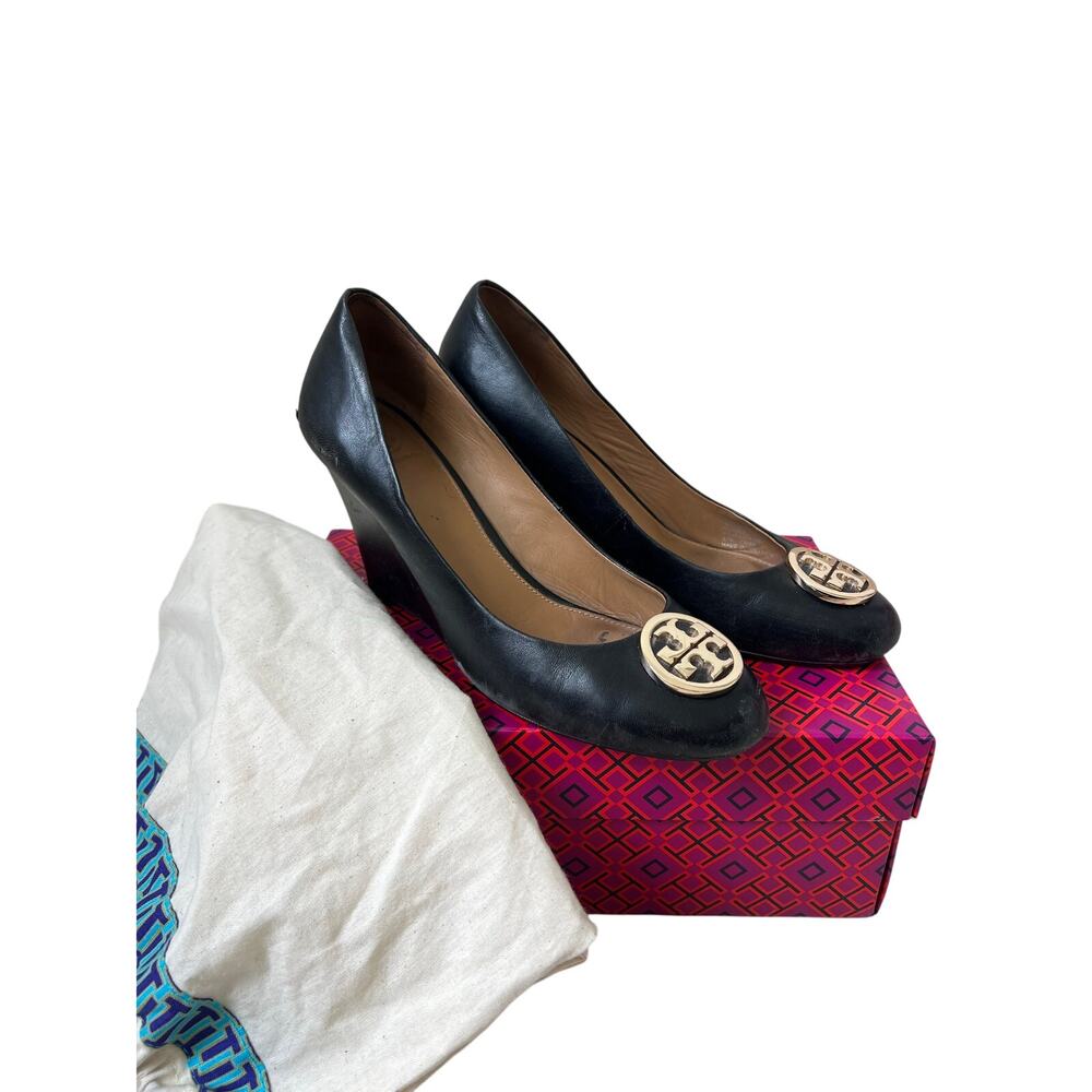 Tory Burch Benton Black Wedges 7.5